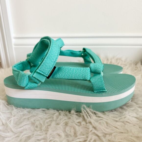 TEVA Flatform Universal Sandal - Teal / White | Size 10 - Picture 3 of 8